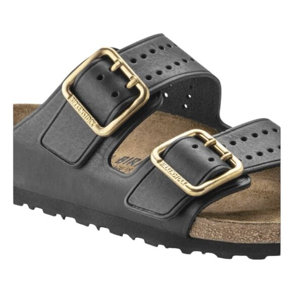 Birkenstock Arizona Bold Gap Black Leather Sandal 45 US 12 Mens - Picture 5 of 12